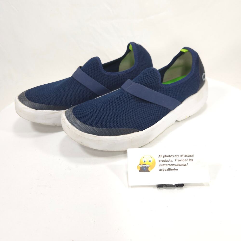 OOFOS OOmg Low Mesh Slip On Athletic Shoe Womens Size 9.5 Navy Blue